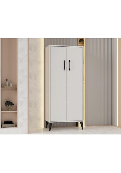 Flano Beyaz Çok Amaçlı Dolap İki Kapaklı Dört Raflı Mutfak,banyo,hol,balkon,ofis,ayakkabılık Beyaz Flano Beyaz Çok Amaçlı Dolap İki Kapaklı Dört Raflı Mutfak,banyo,hol,balkon,ofis,ayakkabılık Beyaz