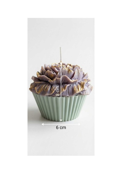 Cupcake Mum 120gr Organik Soya Eflatun Simli