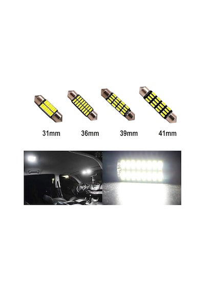 31mm Beyaz 8 Smd Sofit Oto Led Ampülü