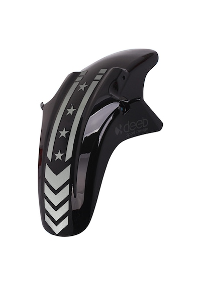 Motosiklet Çamurluk Yıldız Sticker Universal Gri Reklektif-2 Adet
