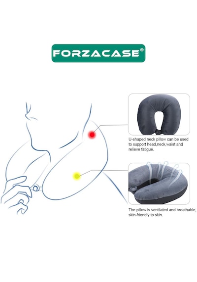 Forzacase Ortopedik Seyahat Yastığı Yolculuk Boyun Yastığı Fc1004