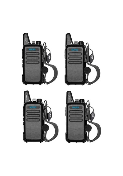 4lü Pmr 446 Türkçe Konuşan El Telsizi Yeni Tasarım Type-c Şarjlı Mars Kulaklık  Set
