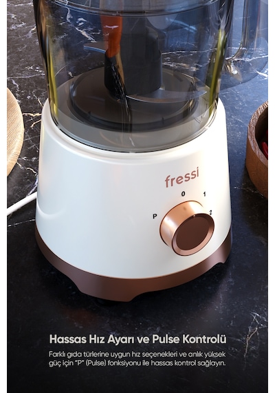 Fressi FR-PBL02 1200 W Armonia Power Mutfak Robotu Salata Doğrayıcı Blender Seti