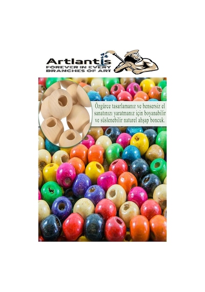 Naturel Ahşap Boncuk 6mm 50 Li 1 Paket Ham Boyanabilir Ahşap Yuvarlak Doğal Boncuklar Takı Tasarım Ektinlik Kreş Okul
