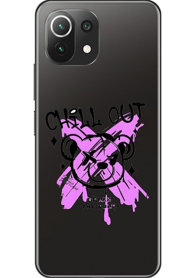 Xiaomi Mi 11 Lite Uyumlu Şeffaf Kılıf Graffiti 7 Tasarımlı