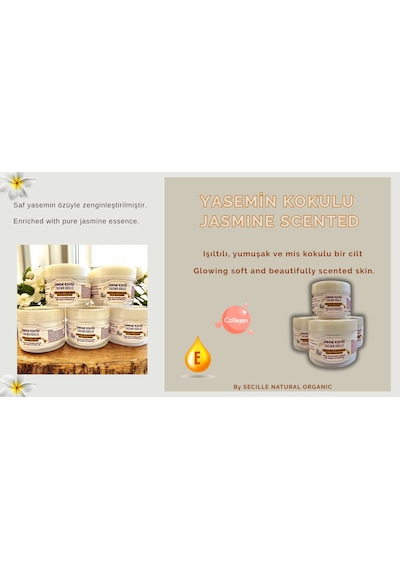 Secille Natural Organic Yasemin Kokulu Yüz Vücut ve El Kremi 100 ML