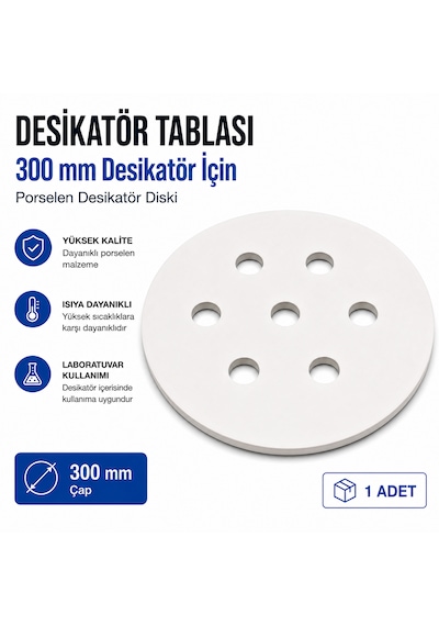 Desikatör Tablası 300 Mm Desikatör İçin - Porselen Desikatör Diski