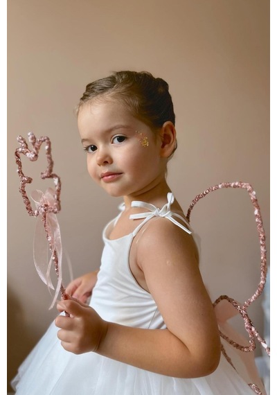 Le Mabelle Rose Pullu 2'li Kelebek Kanat Asa Set Rose