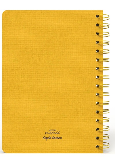 Melimelek Çizgili Defter Hardal Bez Ciltli - Ceyda Düvenci Hardal