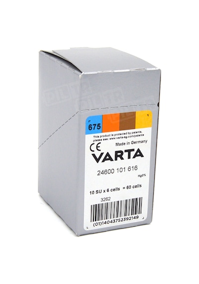 Varta 675 Numara İşitme Cihaz Pili 6 x 10 Adet