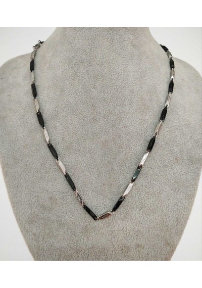 Siyah Gri 4 Mm 60 Cm Çelik Kolye Siyah-gri - 104402699 Siyah-gri