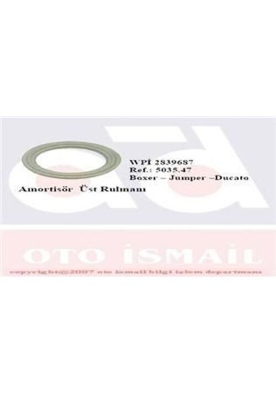 Wpi 2839687 Ön Amortisör Rulmanı Sağ Sol Ducato Boxer Jumper 97-13 5035.47