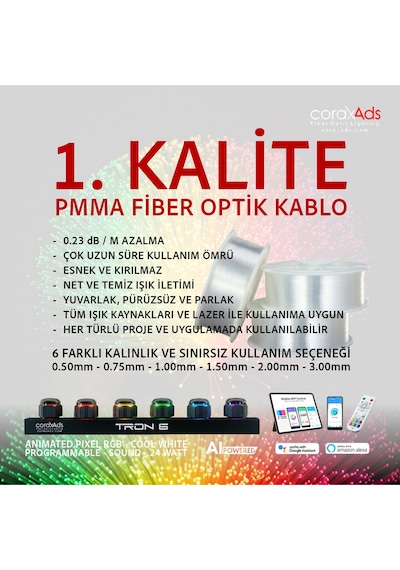Otobüs Ambiyans Aydınlatma Fiber Optik Yıldız Tavan Seti Çok Renkli