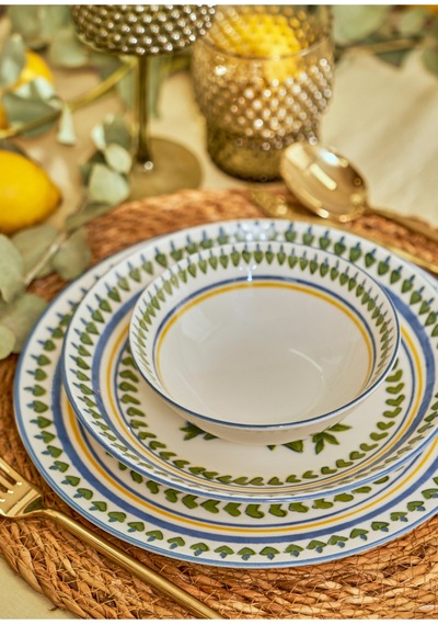 Bella Maison Lemoncello Porselen 48 Parça 12 Kişilik Yemek Takımı Çok Renkli