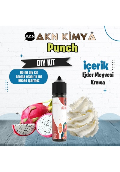 Punch Dıy Kit Ejder Meyvesi Krema Gıda Aroması %20 Oranda Aroma İçerir Hazır Değildir 60 Ml