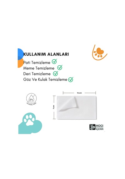 Bioxi Animal Health Kedi Köpek Çok Amaçlı 30 Lu Temizleme Mendili