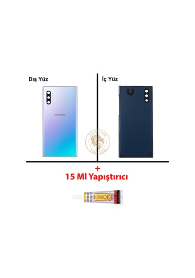 Samsung Galaxy Note 10 Plus Mavi Uyumlu Arka Kapak + Yapıştırıcı