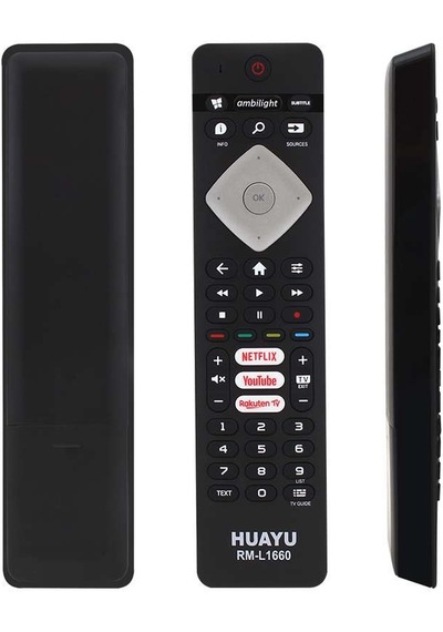 Huayu Kl Philips Uyumlu Rm-L1660 H0357C Netflix-Rakuten Tv Tuşlu Ses Ko