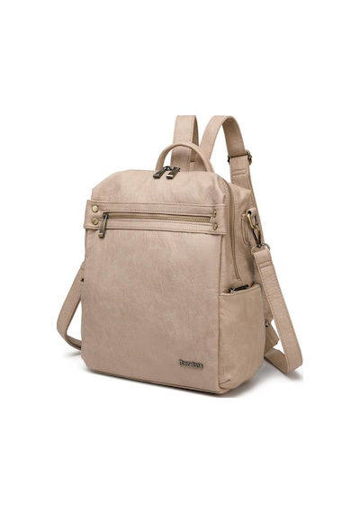 Smart Bags Yıkama Deri Sırt Askılı Kadın Çantası 21-k Barcelona 1909 Koyu Bej