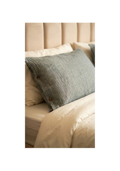 4 Katlı Müslin Naturel %100 Pamuklu 2 Adet Yastık Kılıfı 50x70cm Denim Mavisi - 870006769 Denim Mavisi