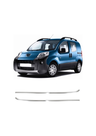 Peugeot Bipper Uyumlu 2007 Ve Üzeri Krom Cam Çıtası 2 Parça Paslanmaz Çelik