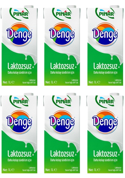 Pınar Denge Laktozsuz Süt 1 Lt X 6 Adet