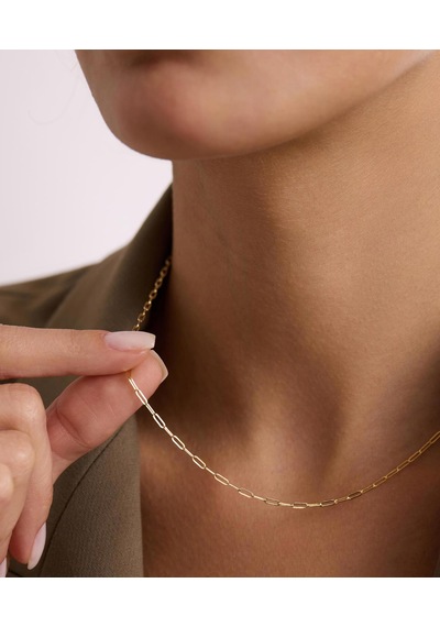 Bayar Gold 14 Ayar Altın Ataş Zincir Kolye 2mm