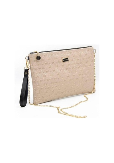 Silver Polo Sp1034 Kadın Portföy & Clutch Logolu Nut-siyah