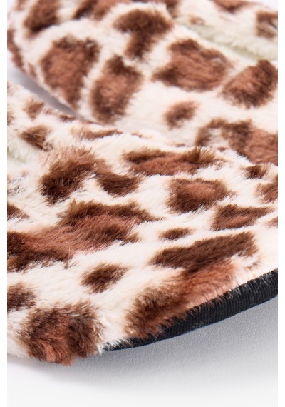 Penti Leopard Fluffy Patik Beyaz