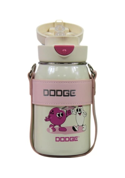 Dodge Db-24502 Çift Kullanım Pipetli/rahat İçim Beyaz 520ml Çelik Matara Beyaz