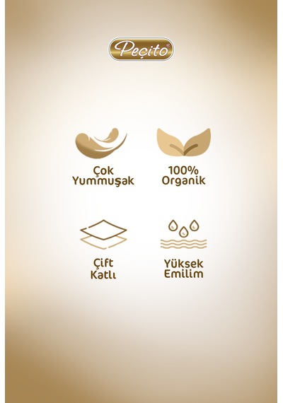 Peçito "500" Çift Katlı Pratik Mendil Çek Kullan Kutu Mendil 5adet X 100mendil