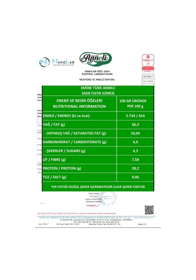300 Gr Fıstık Ezmesi Şekersiz Sade %100 Doğal %100 Fıstık Cam Kavanoz