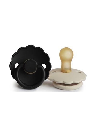 FRIGG Daisy İkili Kauçuk Emzik - Cream/Jet black 0-6 ay