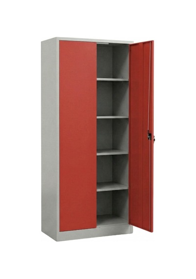 4 Gözlü 5 Bölmeli Dosya Dolabı Kırmızı 92x40x198