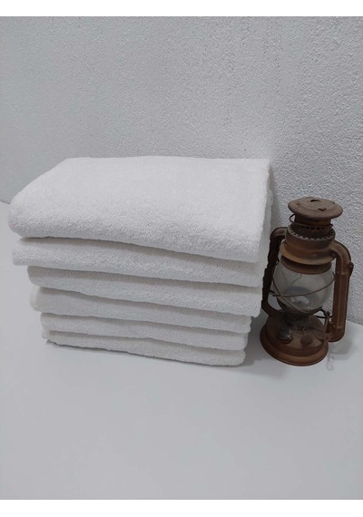 6'lı Otel Banyo Havlusu Beyaz 70x140 | %100 Pamuklu Orta Boy Dayanıklı Vücut Havlusu