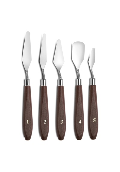 Südor Kırtasiye 5'li Metal Spatula Seti Çelik Spatul Akrilik Boya Yağlı Boya Hobi Çalışması