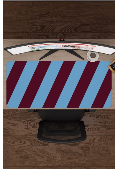 Bordo Mavi 90x40 Xxl Taraftar Gaming Oyuncu Mouse Pad Kaymaz Taban Büyük Klavye Fare Altlığı Şerit