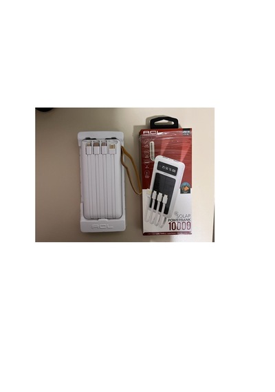 Acl 10000 Mah Dahili Kablolu Güneş Panelli Powerbank