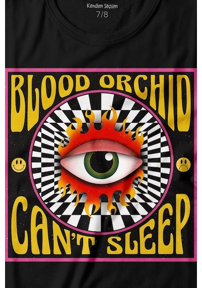 Kendim Seçtim Can't Sleep Urban Street Sokak Wear Baskılı Tişört Çocuk T-shirt 001