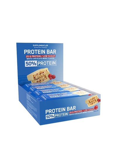 Supplementler %50 Protein Bar 50 Gr 20 Adet Beyaz Çikolata-orman Meyveleri Supplementler %50 Protein Bar 50 Gr 20 Adet Beyaz Çikolata-orman Meyveleri