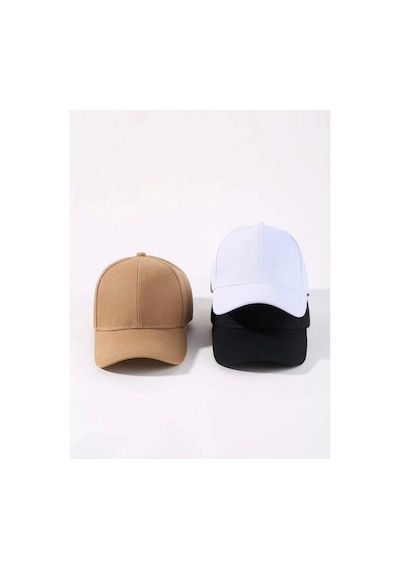 Caxis Spor Şapka Unisex 3 Adet Arkası Cırtlı Ayarlanabilir Siyah-beyaz-yeşil