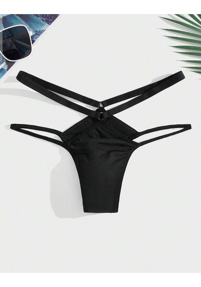 Don Moris Erkek Metalli Brazillian Slip Siyah