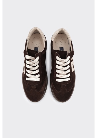 Derinet Hakiki Deri Comfort Taban Kadın Sneaker Kahve Süet Kahve Süet
