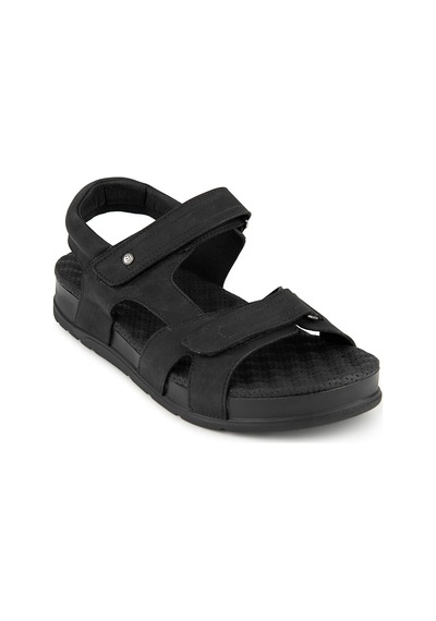 Muya Sagrado Anatomik Memory Foam Topuk Dik. Masaj Taban Erkek Terlik Siyah Siyah