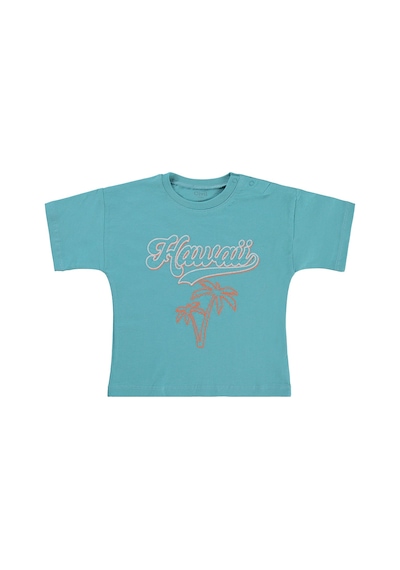 Civil Baby Hawaii Baskılı 6-18 Ay Tişört - Yeşil Petrol
