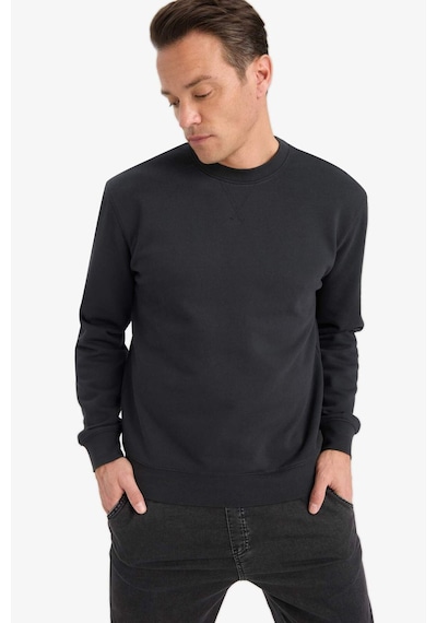 Defacto %100 Pamuk Regular Fit Bisiklet Yaka Sweatshirt E8339ax25auar235 Antrasit