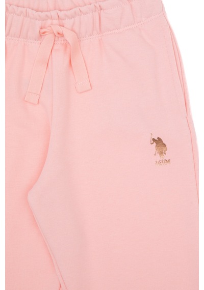 U.S. Polo Assn. Kız Çocuk Açık Pembe Parlak Baskılı Eşofman Takımı 50318935-VR078