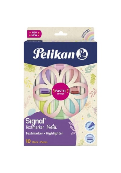 Signal Textmarker 10'lu Pastel Renkler Set Karışık