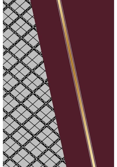 Bordo Ekoseli Dokuma Leke Tutmaz Masa Örtüsü Mso506n11