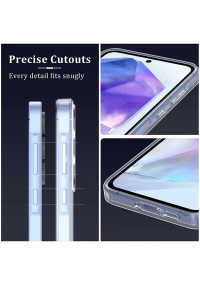Samsung Galaxy S24 FE Uyumlu Silikon Kılıf - Pastel Renk Tonu Kamera Korumalı Kapak - Şeffaf